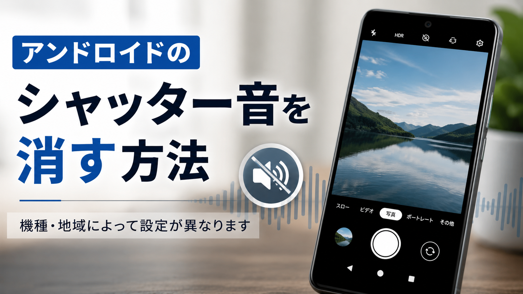 アンドロイドのシャッター音を消す方法